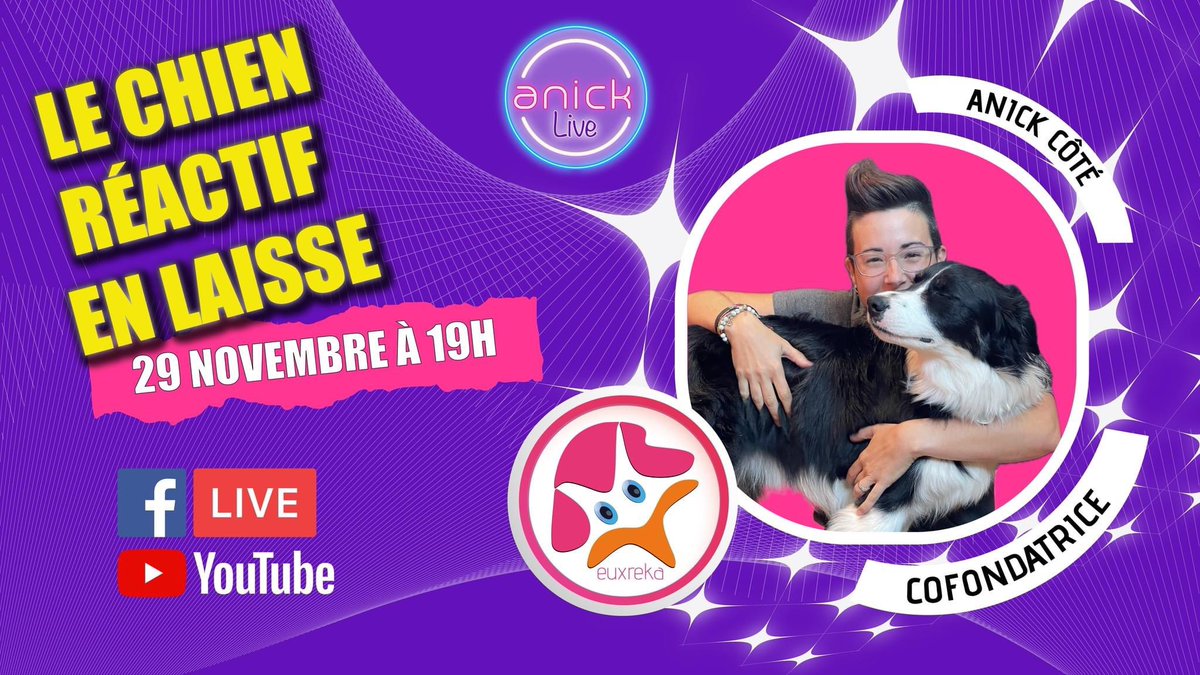 🌟✨ Rejoins-moi en DIRECT pour Découvrir Comment Gérer Ton #Chien #Réactif en #Laisse! ✨🌟

🐾 Je t'invite à un événement que tu ne voudras absolument pas manquer si tu as un chien un peu trop enthousiaste en laisse. 🐕🚶‍♂️

🐶👀 Tu as remarqué que ton chien aboie ou réagit