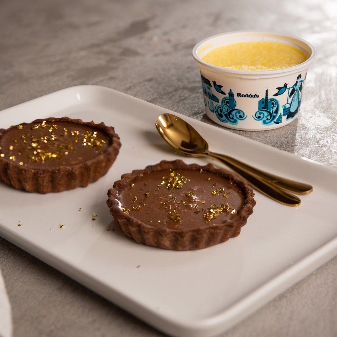 “It’s the most wonderful time of the year, when I can find any excuse to make these delicious mint chocolate tarts. Made with Rodda’s Cornish clotted cream to make them rich, smooth and delicious!” Laura, Penzance. #Christmas #Recipe