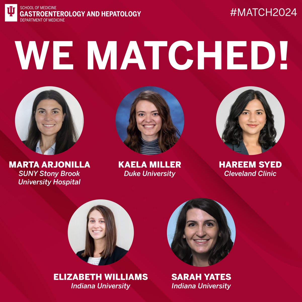 Indiana University Gastroenterology and Hepatology (@iugastro) on Twitter photo 🌟 Drumroll, please! 🌟 A symphony of excitement as we announce our stellar lineup for #Match2024! 🚀🎉 Welcome aboard! #FellowMatch #GITwitter <a href="/HareemSyed7/">Hareem Syed</a> <a href="/marta_arjonilla/">Marta Arjonilla</a> 🌟 Drumroll, please! 🌟 A symphony of excitement as we announce our stellar lineup for #Match2024! 🚀🎉 Welcome aboard! #FellowMatch #GITwitter <a href="/HareemSyed7/">Hareem Syed</a> <a href="/marta_arjonilla/">Marta Arjonilla</a>