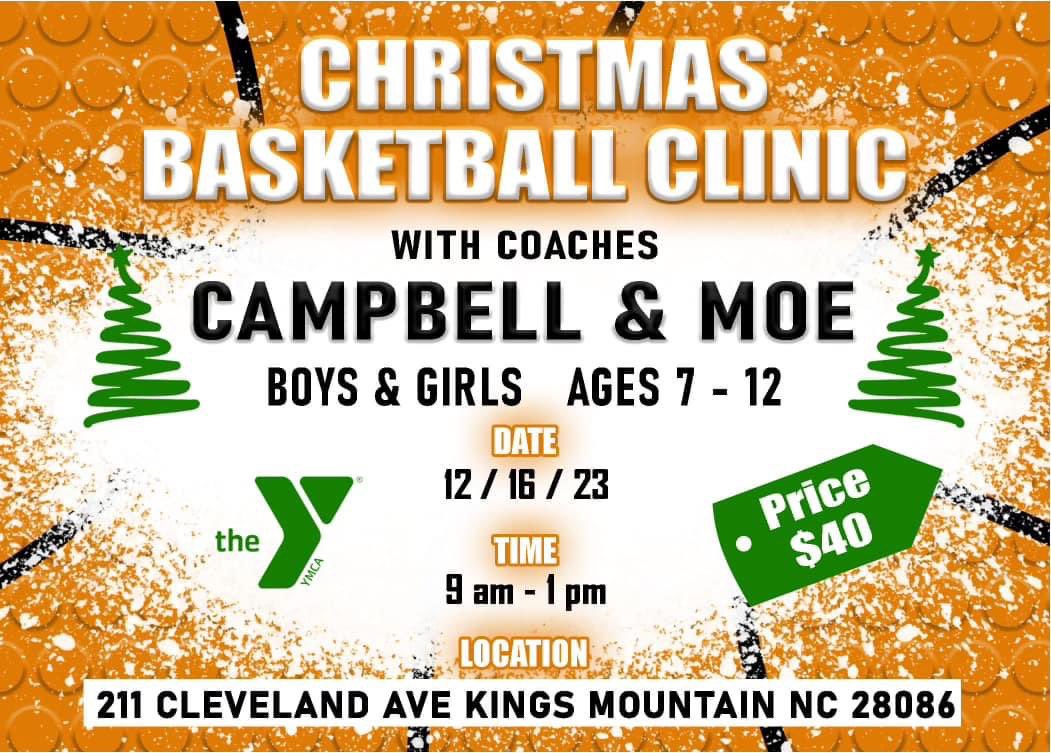 Your Y is offering a 🏀 Clinic for Boys &amp; Girls ages 7-12. The price for Members is $40 &amp; others is $50 signups are now through the day of the Clinic. This will be a great way to get some extra practice &amp; high level instruction before games start. <a href="/kmwbball/">KM Women’s Basketball</a> <a href="/KMHS_Athletics/">Kings Mountain High School Athletics</a>