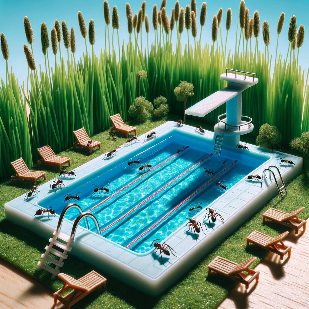 BitcoinPierre's tweet image. One transaction equals one swimming pool for ants