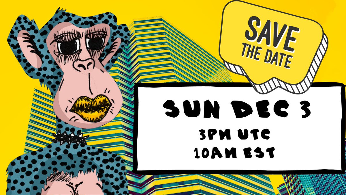 We got Giveaways &amp; a Spatial party space!  Join us!!  

2-year SABC celebration during the regular <a href="/Hashlipsnft/">HashLips</a> X (Twitter) spaces.

Sunday, December 3
3pm UTC / 10am Eastern

RT &amp; tag someone in the community!

<a href="/SketchyApeBC/">Sketchy Ape Book Club</a> <a href="/sketchy_labs/">Sketchy Labs</a> <a href="/SketchyDegens/">Sketchy Degens - SOLD OUT</a> <a href="/SABCcommunity/">Sketchy Ape Book Club | Community</a> <a href="/AIOW_io/">AIOW</a>
