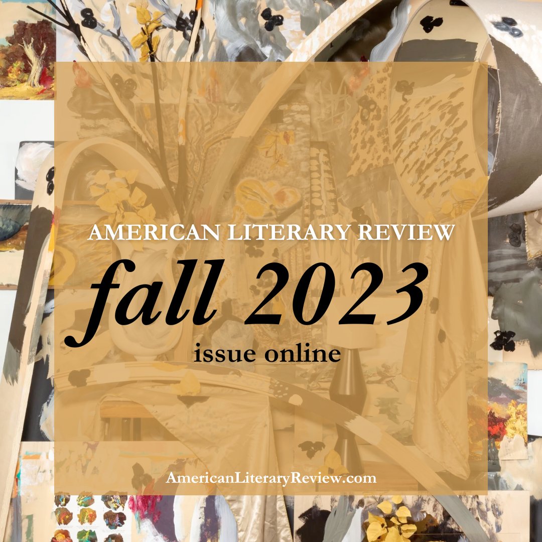 Our fall 2023 issue is available online! You'll find poetry, short fiction, essays, and reviews from a range of talented writers. Many thanks for reading and sharing. americanliteraryreview.com/2023/11/07/fal…