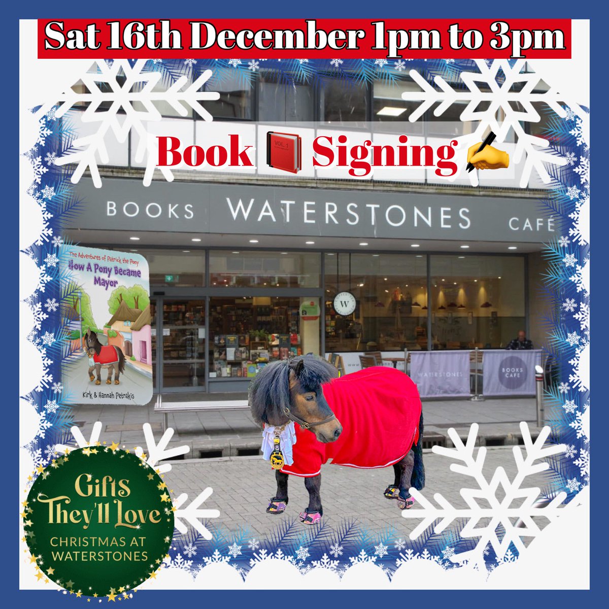 Breaking News: Book Signing on Saturday the 16th of December between 1pm to 3pm at Waterstones, Union Street, Torquay. Only limited books available 🐴 @aponyhour @freeboostpromo @DevonLiveNews @torquayjim @boostdigmednet @WhatsonSW @BBCSpotlight @itvwestcountry @BBCDevon @GMB