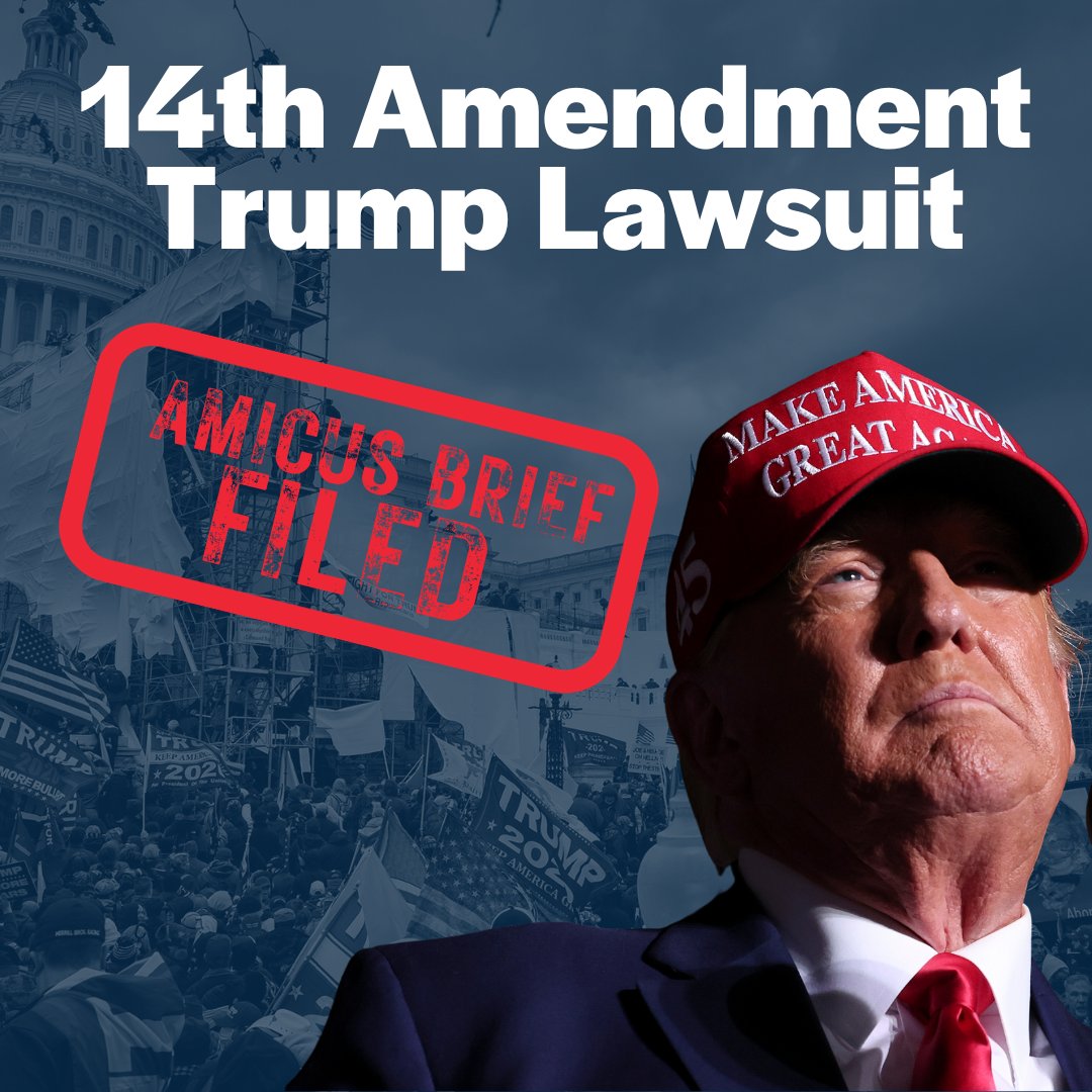 No one is above the law—not even the President of the United States.

Our friends at <a href="/CREWcrew/">Citizens for Ethics</a> filed a lawsuit to ban former President Trump from appearing on the ballot because he incited a violent insurrection. We stand with them – and filed an amicus brief in support.