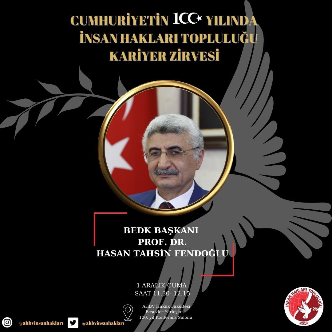 01 Aralık 2023 Cuma günü saat 11:00-12:00 arasında Ankara HBV Hukuk Fakültesinde İnsan Hakları Topluluğunun konuğu olarak “Gençlerle Sohbet” programında birlikteyiz. Bekleriz. <a href="/Hbvinsanhaklari/">İnsan Hakları Topluluğu</a>