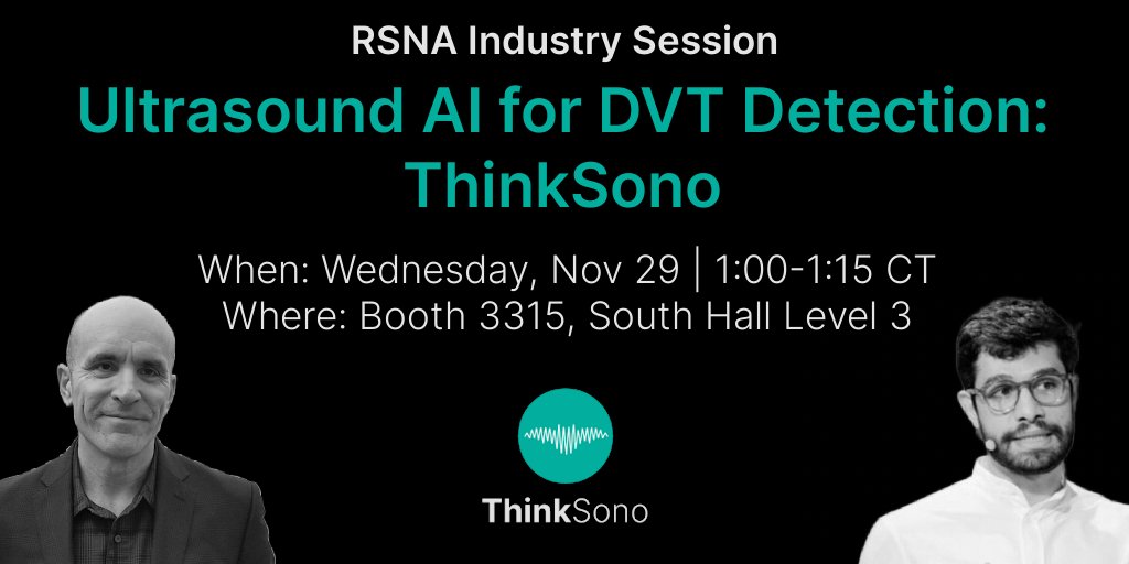 Join our session on Ultrasound AI for DVT Detection and discover the cutting-edge technology shaping the future of diagnostics. Don't miss out on this pivotal discussion at 1:00 CT in Booth 3315! #POCUS #HealthcareInnovation #RadiologyAI #RSNA23