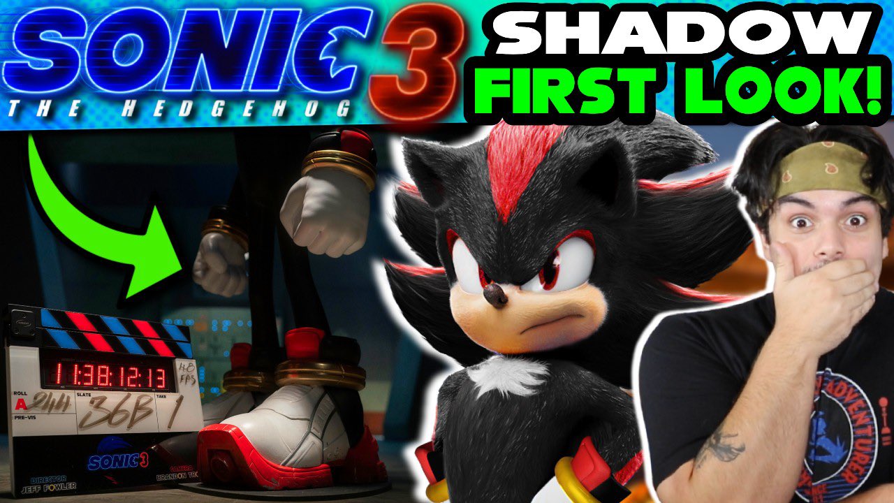 We get our first look at Shadow the Hedgehog('s feet) in first teaser image  for Sonic 3