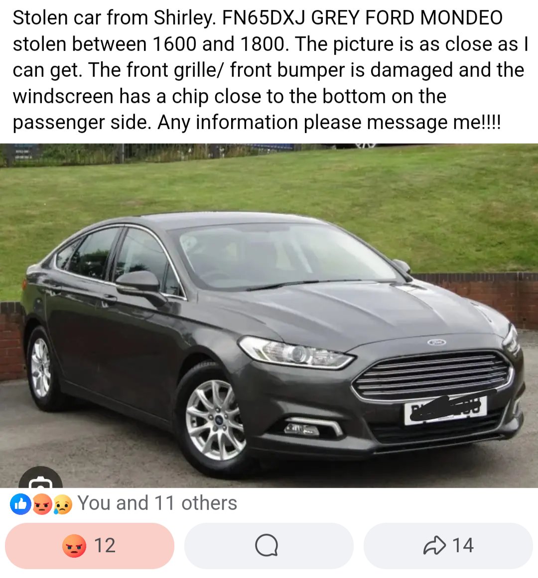 Our Men's 1stXI GK has had his car stolen including a FULL Men's GK Kit prior to attending training tonight. 

If anyone has information please do help, equally if anyone can help with the supply of a GK kit, it would be gratefully appreciated
<a href="/midlands_hockey/">Midlands Hockey</a> <a href="/EnglandHockey/">England Hockey</a>
