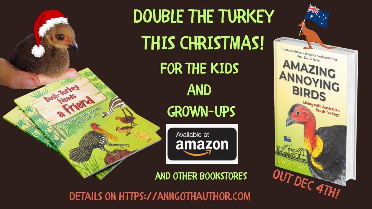 Enjoyed my #brushturkeyfacts before? Now all in my two new books - for kids released recently, and for adults out Dec 4th. “Anyone and everyone sharing their habitat with the Australian Brush-turkey should have this delightfully illustrated volume to hand.” Clifford B. Frith OAM