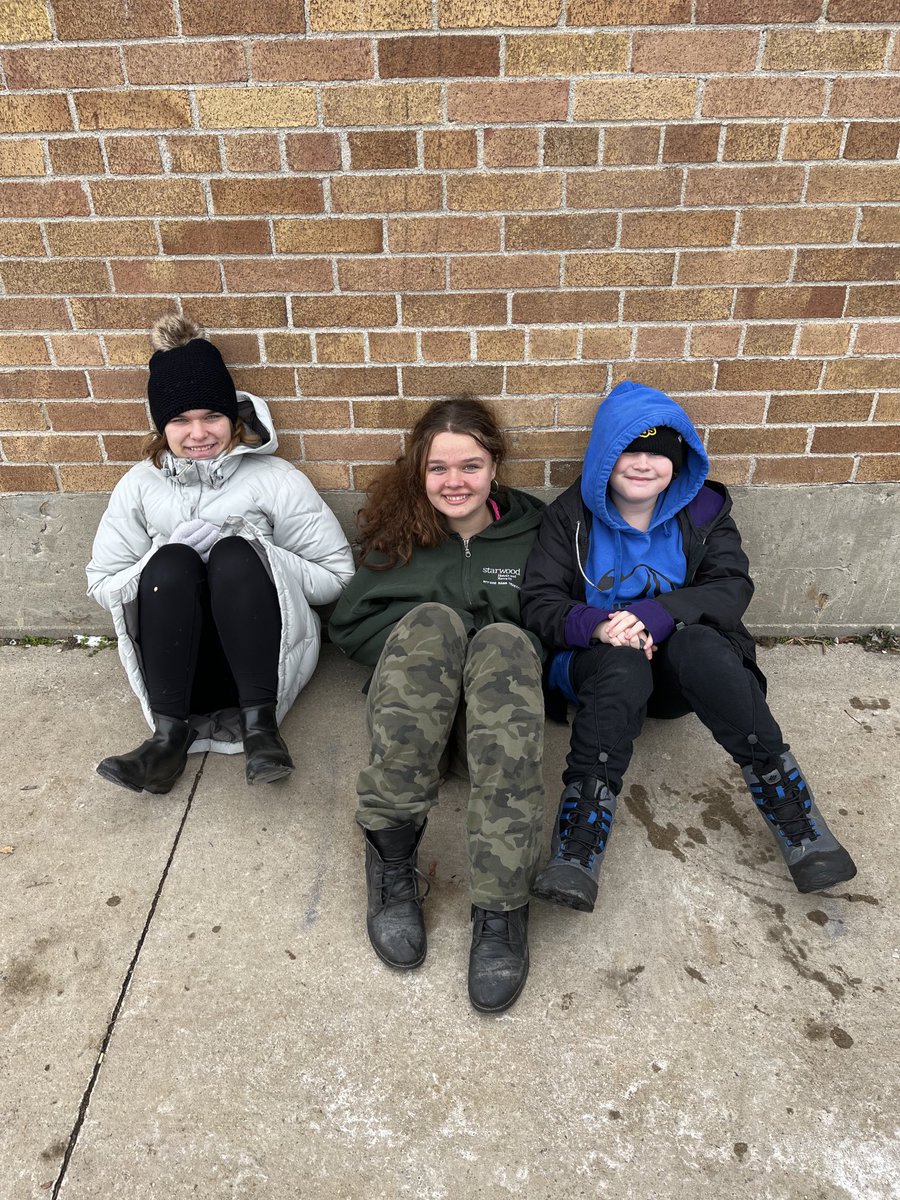 Hanging out at recess!!  Having fun at TACS in the cold!