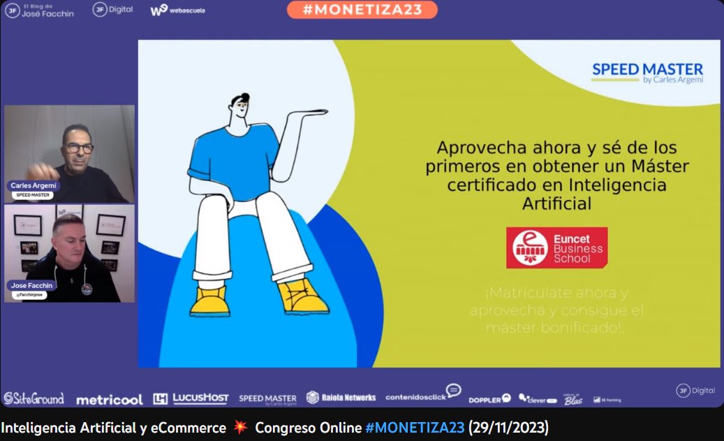 HacheCol's tweet image. 🚀💡 ¡Yo quiero elevar mi negocio al siguiente nivel con la licencia GRATUITA del Master en Inteligencia Artificial de SPEED MASTER en #Monetiza2023 con @facchinjose! 🌐✨ 

Muy atento a #CarlesArgemi 🤖🚀