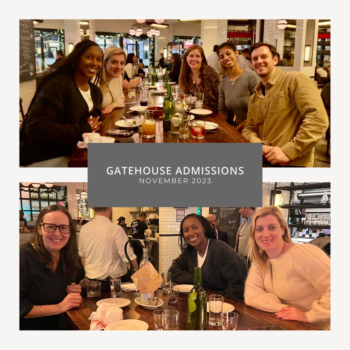 Holiday Happy Hour with the NYC crew &amp; our UK teammate! Thank you, April, Rachel, Mariesa, Alex, and Lynn for coming - and Liza too. We talked a lot about how we hold our clients to a higher bar than others in the industry and shared confessions of our Black Friday purchases.