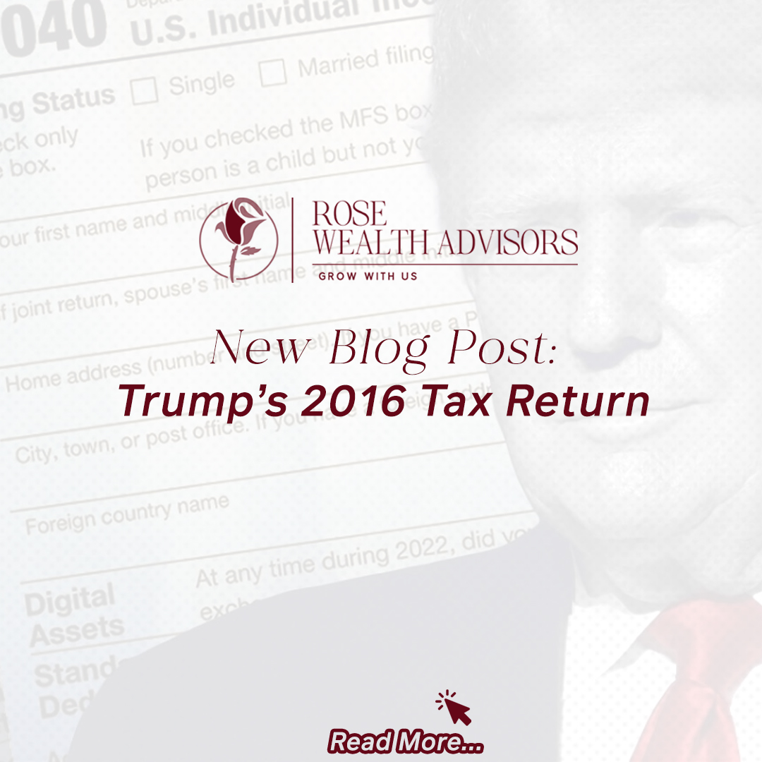 🔍💰 Trump's 2016 Tax Return Breakdown! 

We present this breakdown impartially, aiming for an insightful analysis.  Hope you find it informative! Read more in our blog post. 👉 

rosewealthadvisors.com/donald-trumps-…

#TaxAnalysis #DonaldTrump #FinancialInsights