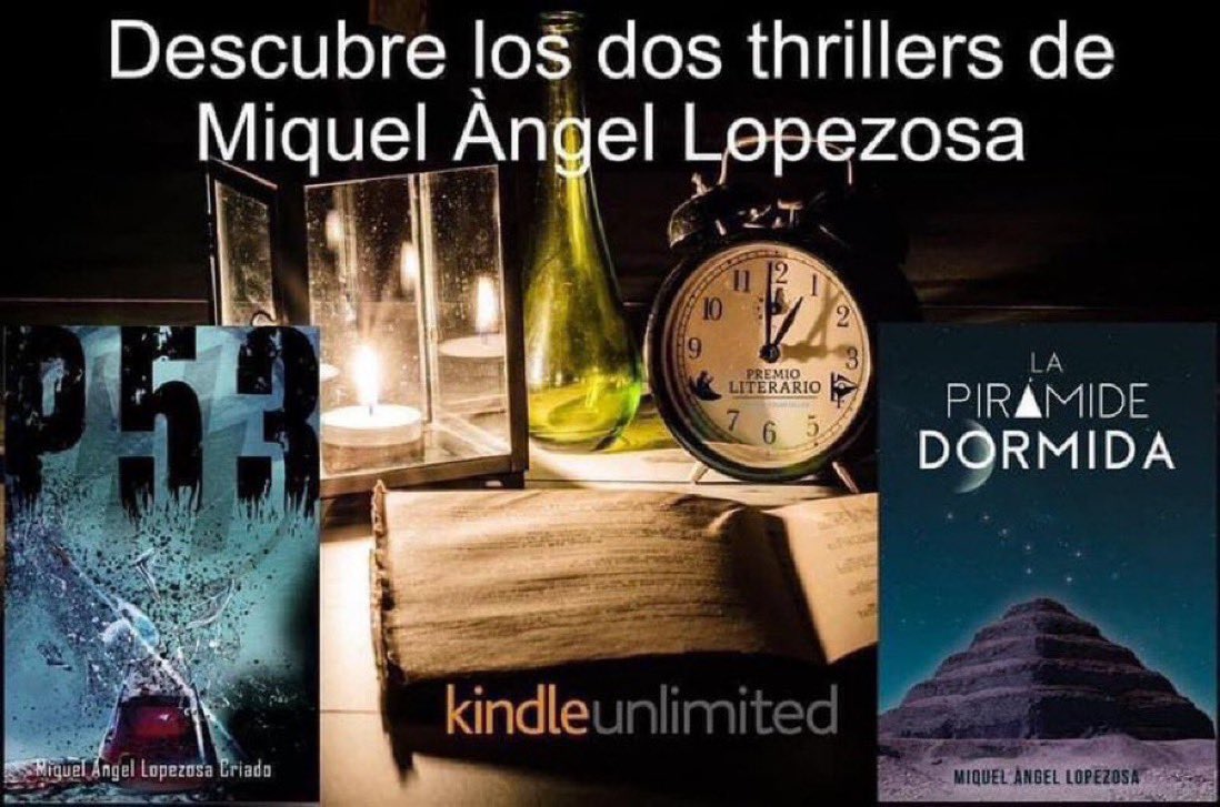 malopezosa's tweet photo. Dos thrillers diferentes pero con la misma esencia.
p53, el thriller médico más impactante del #premioliterario2019 y La pirámide dormida, novela más faraónica del #premioliterario2020.
¡Tus lecturas!

👉 https://t.co/flVHeYbekQ
👉 https://t.co/szROfJnSnl

#KindleUnlimited https://t.co/u9bLfO37OF