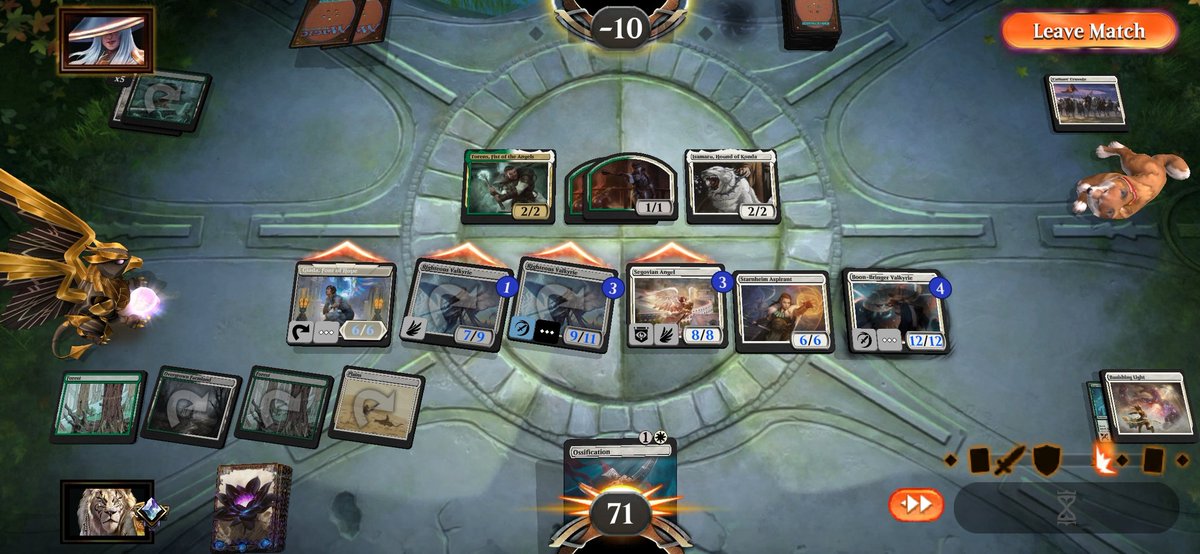 TheInvokerX's tweet photo. I would feel bad about the 5 turn win, but nahhhh 🤣

I've been working on getting the combos down every other match. The angel deck tweaking is uh....it's happening. 

#MTG #MTGA
#HistoricRanked https://t.co/Rx8Finnkkw