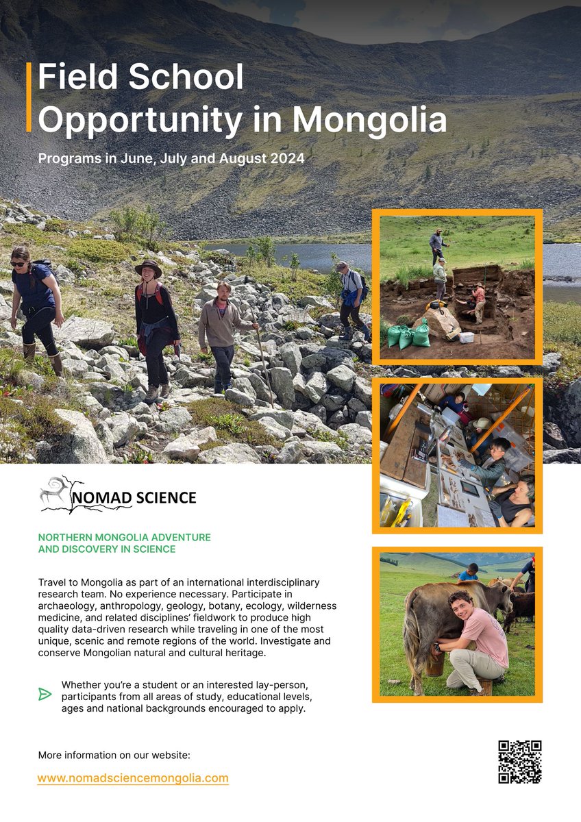 Thinking about doing fieldwork this summer? This is a great program, and if you pick the right week then you can work alongside me in the laboratory 😀

#NomadScience #Mongolia #Archaeology #Bioarchaeology #Mongol #adventure