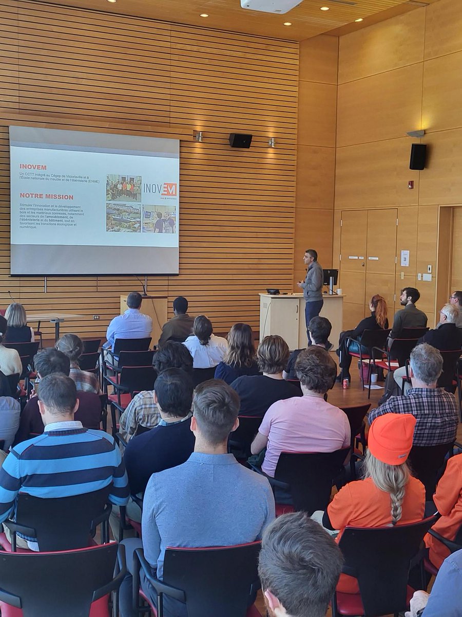 CRMR_Qc's tweet image. 📢👏C’est parti pour les conférences de différents centres collégiaux de transfert de technologie:  Jean-Philippe Jacques (#Innofibre), Houssein Awada (#Inovem) et Pape Diouf (#SEREX)!
🙏Des échanges constructifs et des discussions enrichissantes sont au rendez vous!