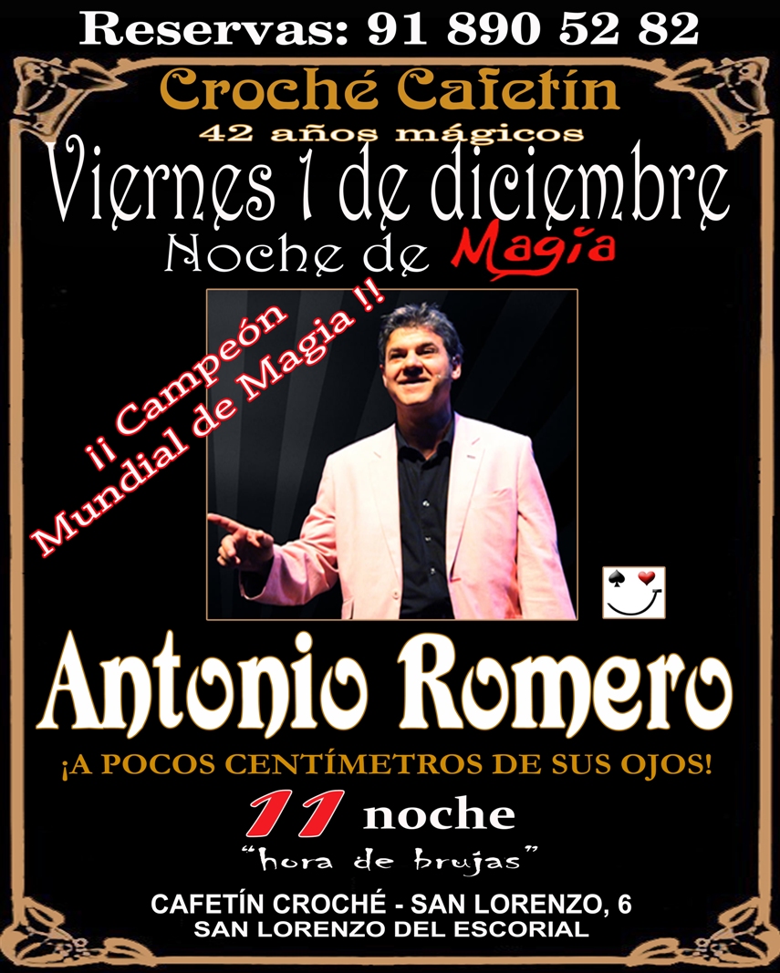 El viernes tendré la suerte de actuar en Croché. Tantos años allí y cada vez que voy es un privilegio. Nos vemos en Croché.