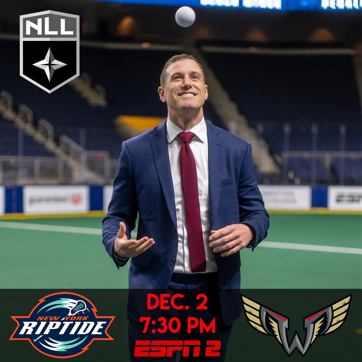 Catch Trilogy VP of Sales &amp; Marketing and color commentator for the @newyorkriptide &amp; @nll on ESPN, <a href="/MBelisle85/">Mitch Belisle</a>, on the telecast TONIGHT for the opening weekend of the @nll as the @newyorkriptide play the <a href="/NLL/">NLL</a>wings!

📺: ESPN2 
⏰: 7:30 PM EST