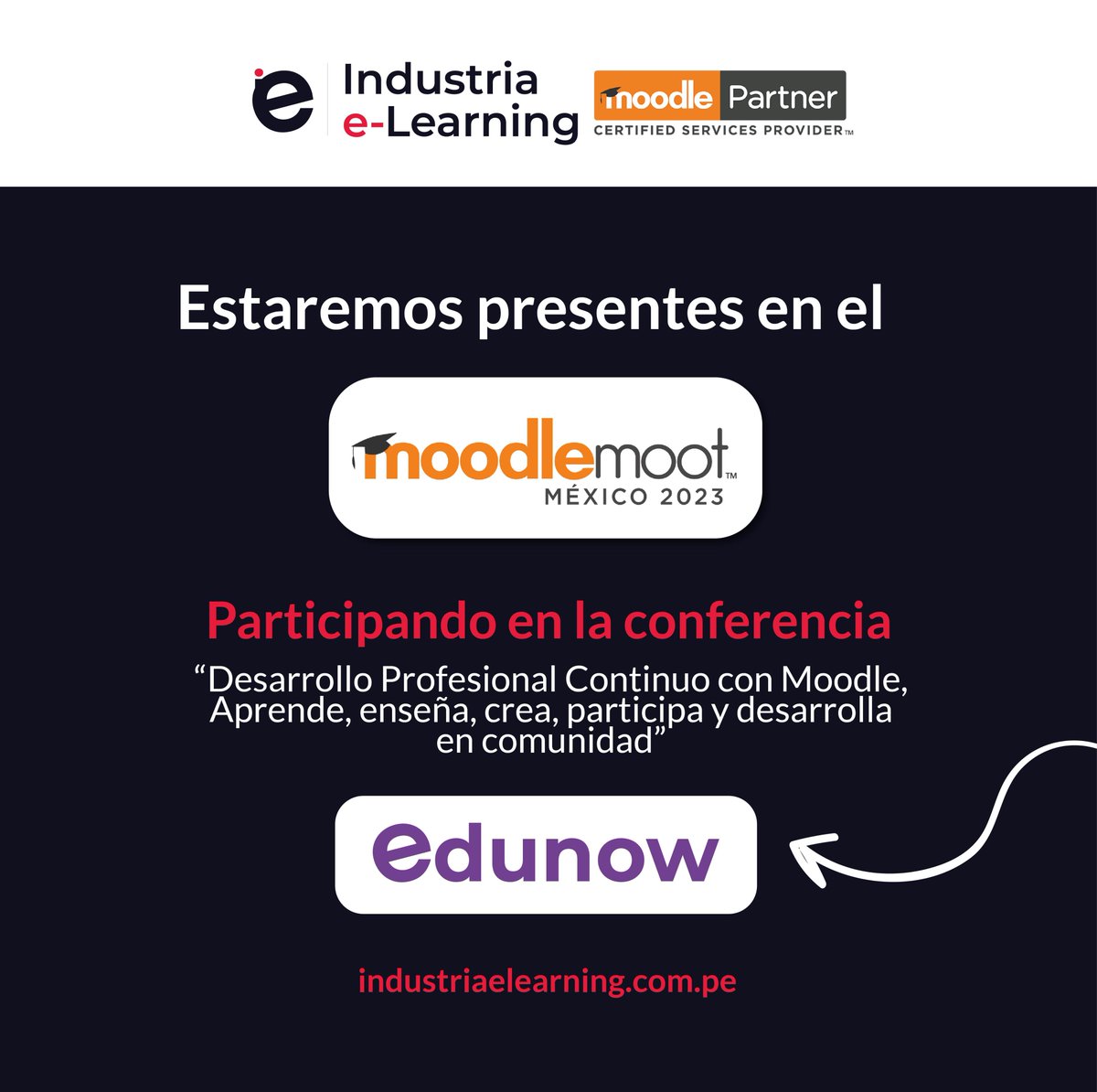 IndustriaElearn's tweet photo. Este 30 de noviembre y 1 de diciembre estaremos presentes en el MoodleMoot México 2023 #mootmx23.
#moodle #mootmx23 #Lms #comunidaddeaprendizaje #educadores #profesores https://t.co/vaHPgE1poE
