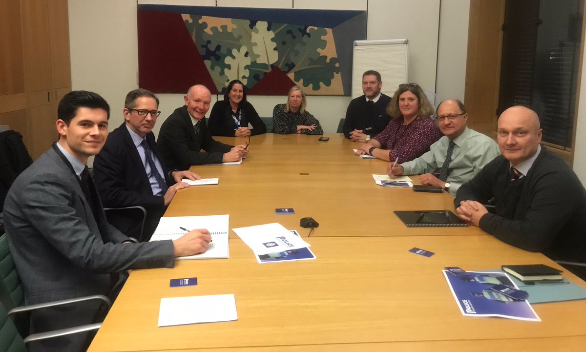 Very pleased to host a meeting for Cambridgeshire MPs to discuss local police matters with @PCCCambs and @CambsCops, especially the unfair treatment of Cambridgeshire police regarding the payment of the South East Allowance. @JDjanogly