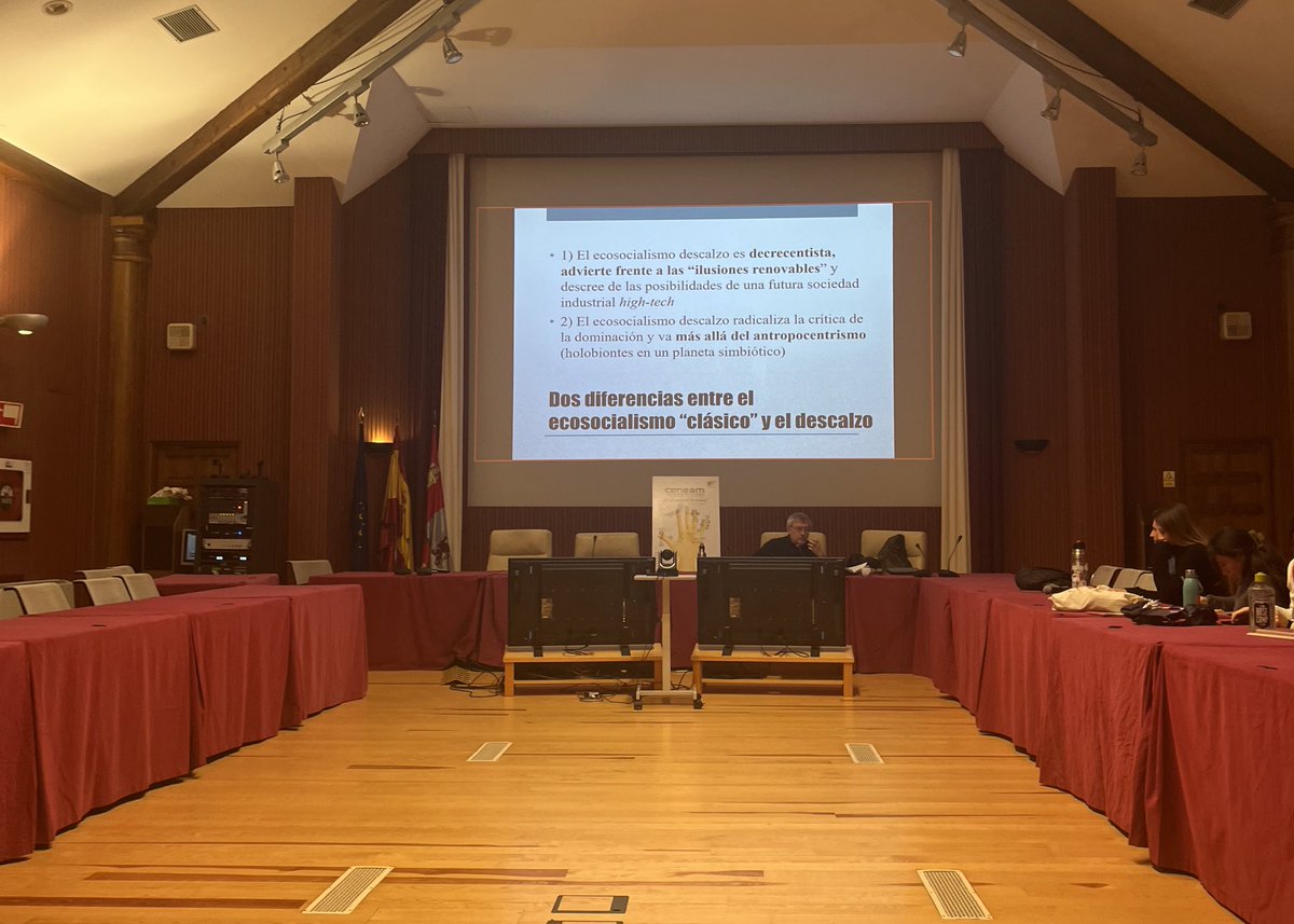 Ecología política.
Una clase magistral de nuestro compañero de la Residencia Literatura y medioambiente en CENEAM, Jorge Riechmann.