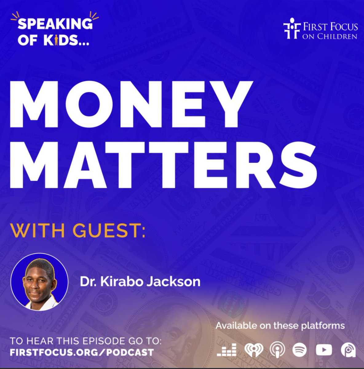 Please check out our new episode today — Money Matters with @KiraboJackson! firstfocus.org/moneymatterspo… 

It this episode, he discusses his research that shows — when it comes to investing in kids, their education, and early childhood — it’s in everybody’s interest to #InvestInKids.