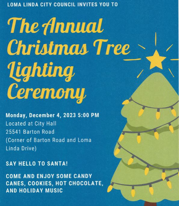🎄Save the date for our annual Christmas Tree Lighting Celebration on Monday, December 4, 2023, from 5-6pm, on the front lawn of City Hall.  Santa will be here!🎄🎅