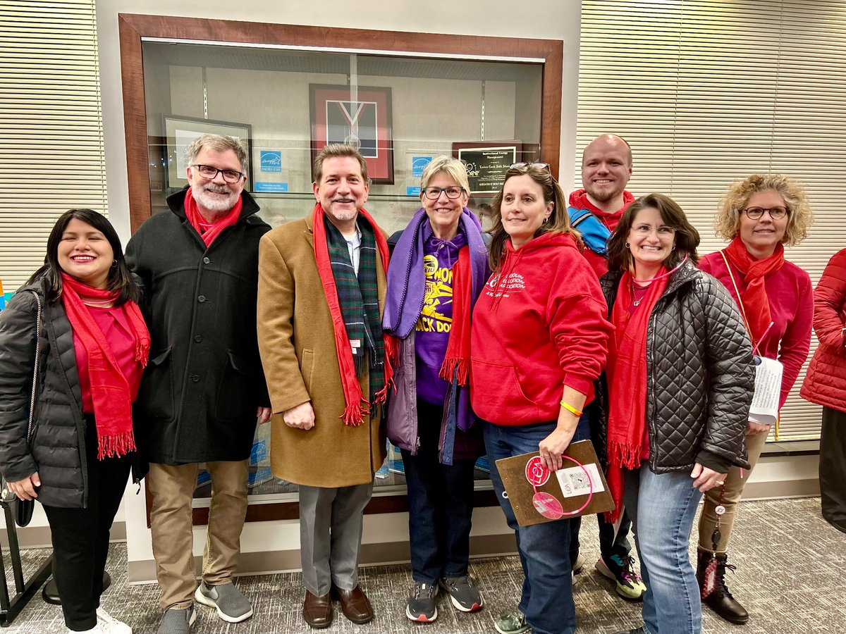 It was great to be with @LoudounEA , teachers, and staff members as they work toward the completion of their collective bargaining agreement. These professionals provide inspiration to our children every day. @VEA4Kids