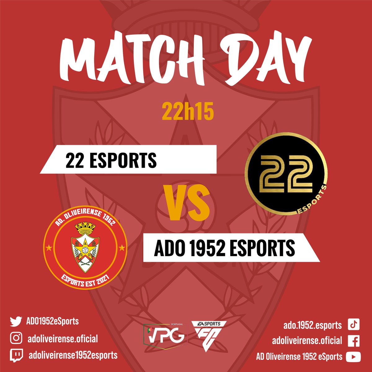 🏆Dia de Jogo

Hoje era dia de folga, mas como se está a jogar tão bem e é necessário conteúdo, aqui estamos nós para mais um jogo.

OLIVEIRAS vs 22 ESPORTS

Estamos isolados, e não se olha para trás.
Acompanha aqui⬇️
twitch.tv/adoliveirense1…

A Alma Ninguém Nos Tira🔴⚪️

#EAFC24