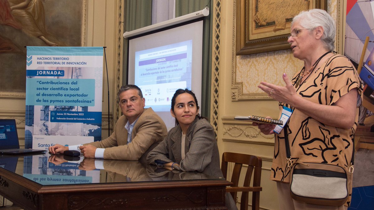 CienciaSantaFe's tweet photo. #HacemosTerritorio | En #Rosario, realizamos la jornada "Contribuciones del sector científico local al desarrollo exportador de pymes santafesinas".

🗣️ Se llevó a cabo una charla sobre problemáticas del sector industrial, y tres mesas simultáneas coordinadas por especialistas. https://t.co/AqqgL1MEPF