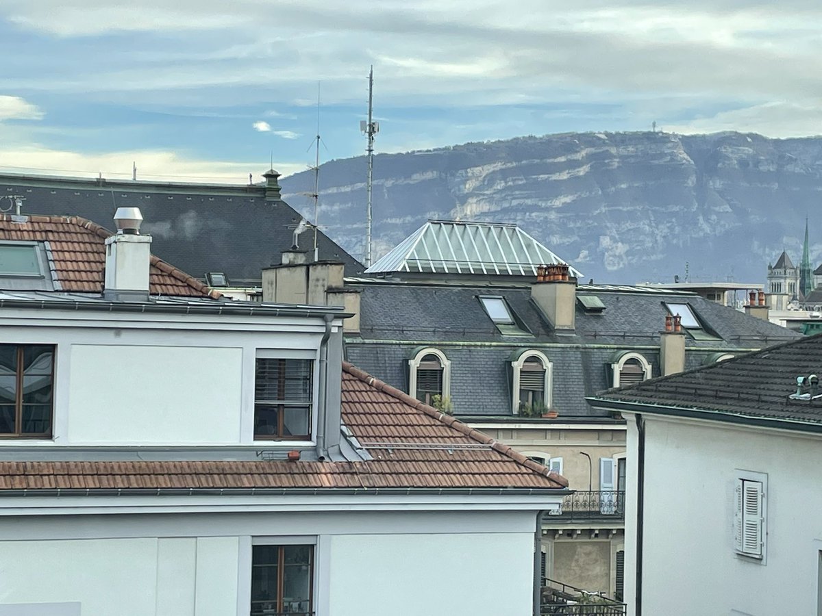 In Geneva for #UNForumBHR. Geneva is beautiful! Finding all the differences to back home fascinating. Never seen Venetian blinds hung on the outside of the windows before!