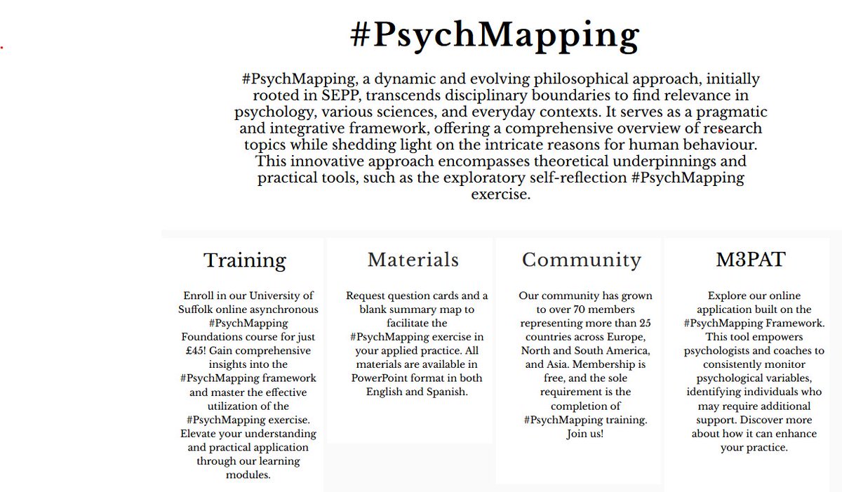 🌐 Exciting News! Our psychmapping.com homepage just got a refresh   

🚀 Check it out for:

🔗Access to the Foundations Course Registration   
📧A contact link to request  
🌐Explore our global community.  
📲 Discover M3PAT, the new online APP