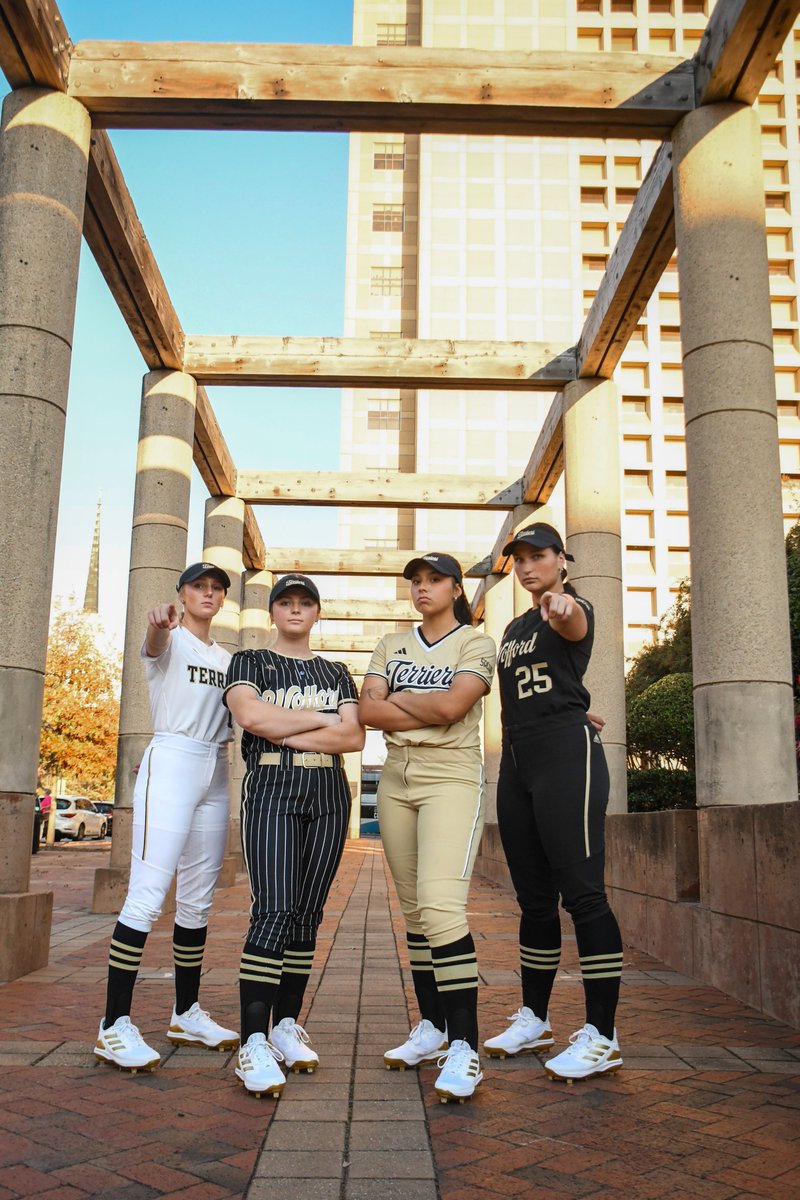 Y'all know WE are loving our new uniforms but... we want to know which one is YOUR favorite??? 💯 Are you a classic black? A fresh white? A sparkling gold? Or a clean pinstripe? Let us know! #GoTerriers #SparkleCity 🐶