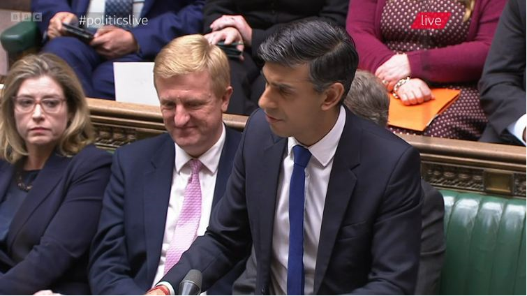 At Prime Minister's Questions, during another dismal performance by Rishi Sunak, Penny Mordaunt clearly wishes she still had that big sword handy