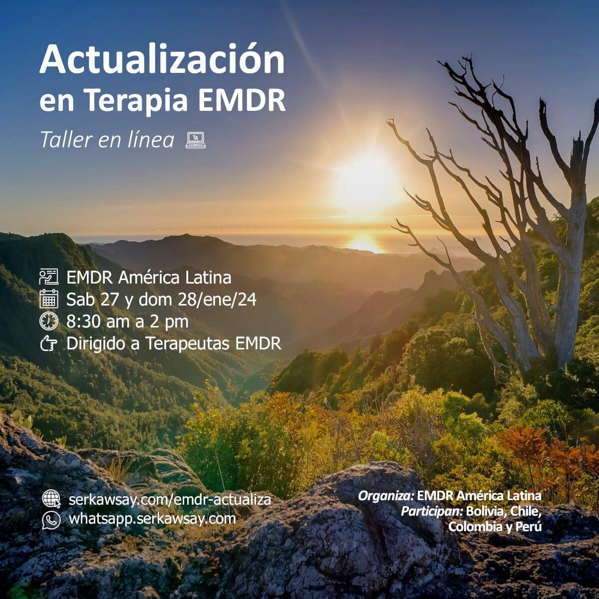serkawsay's tweet photo. Actualización en Terapia EMDR 📅 27 y 28/ene
🌐 https://t.co/DFrEu7LZr5

👨‍🏫 Entrenadores de EMDR América Latina
📅 Sab 27 y dom 28/ene/24
⌚ 8:30 am a 2 pm
📌 Virtual
📝 Regístrate 🔗 https://t.co/BirvSnMChW

+Info:
📧 informes@serkawsay.com
📱 https://t.co/Bz0wUqP10b https://t.co/JL7v2HQB0B