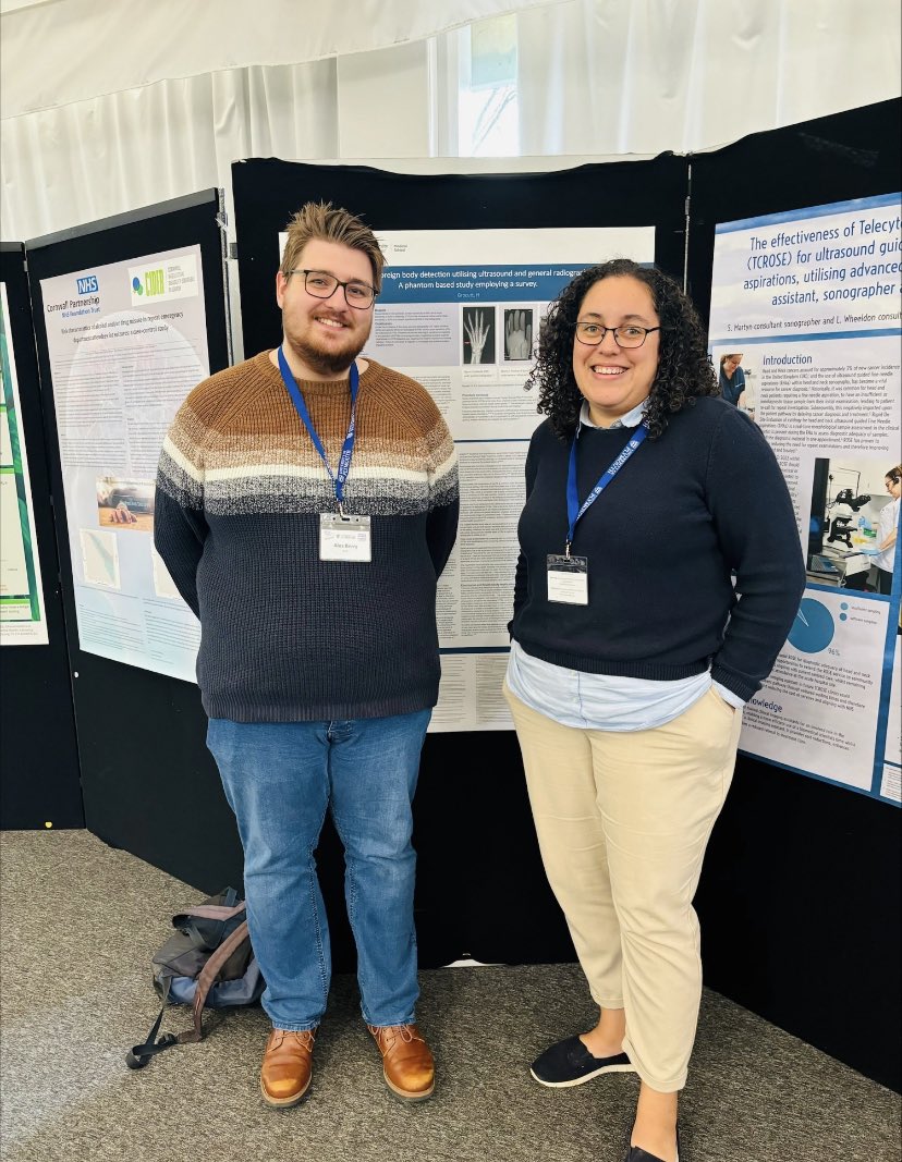 MillsJ_A's tweet photo. Super lovely to see @ExeterNurse stage 4 dual reg nursing student @AlexJBerry1 with @DiagnosticU qualified band 5 radiographer @HannahGrocutt at the #DRSW23 event today @richardgkyle we have to support and inspire next generation of healthcare researchers 🙌🏻this event is helping https://t.co/70Epmw4vEe