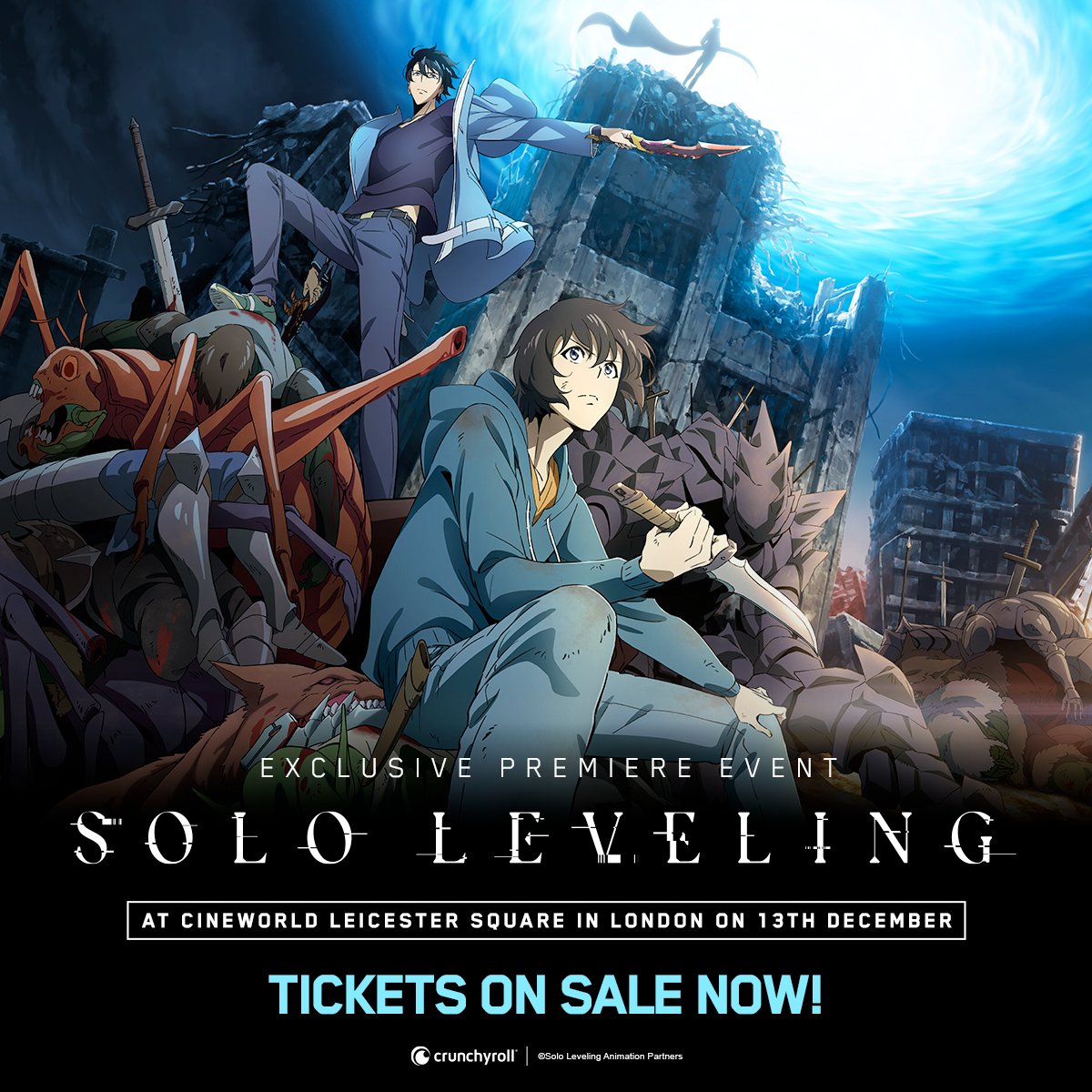 UK fans! Don't miss your chance to experience the epic start of Solo Leveling early!

Tickets to the exclusive premiere event are now available 💥 got.cr/SoloLeveling-U…