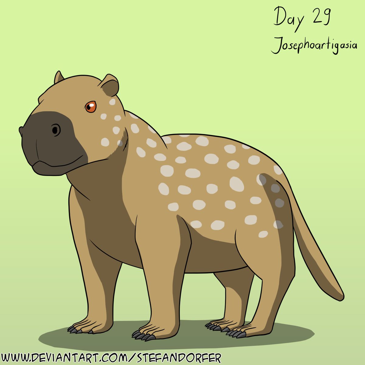 Stefandorfer's tweet image. Such a weird name! Let's call him Joe the super rodent!
#paleoart #promptlist #paleovember #paleovember2023 #paleoart2023