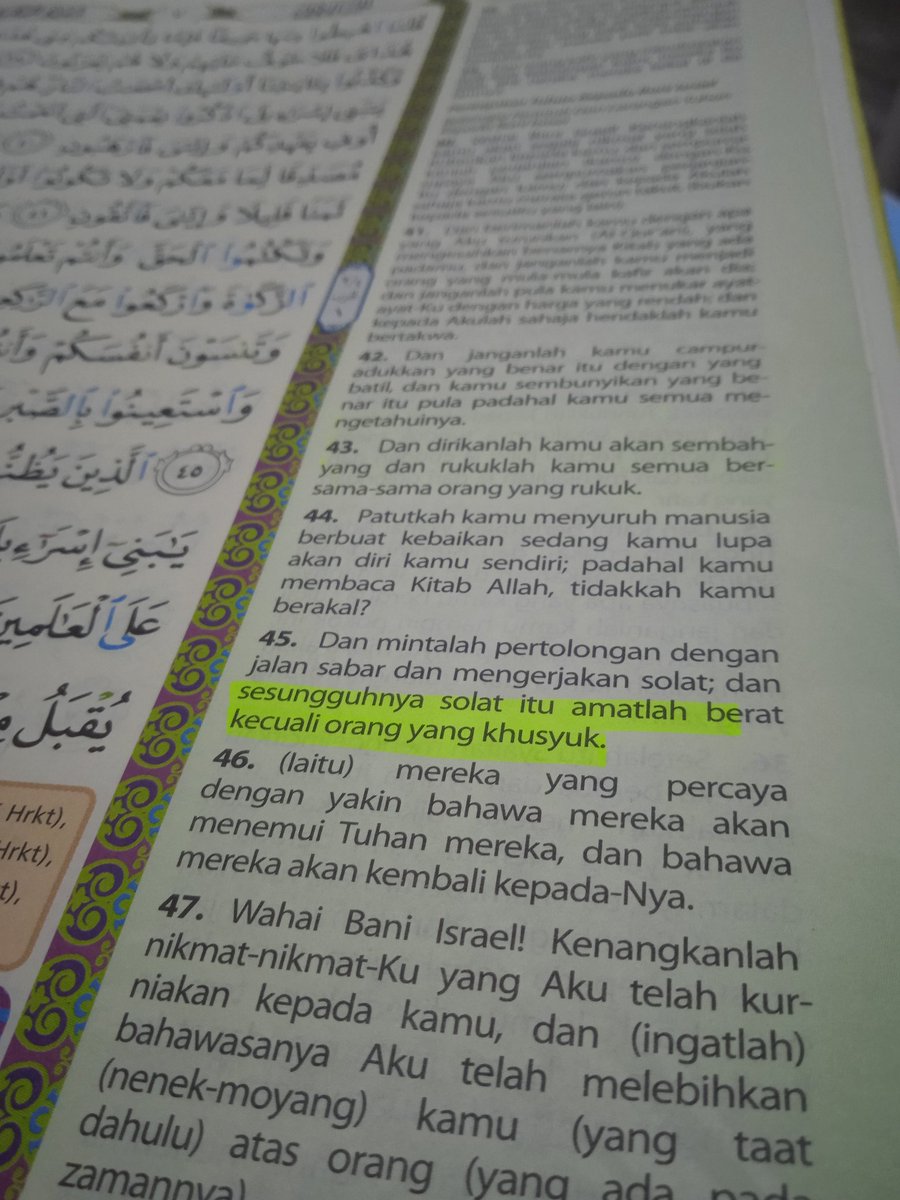 marrosseeee's tweet photo. Surah al-Baqarah ayat 45 https://t.co/Tj9vUKk4ZP