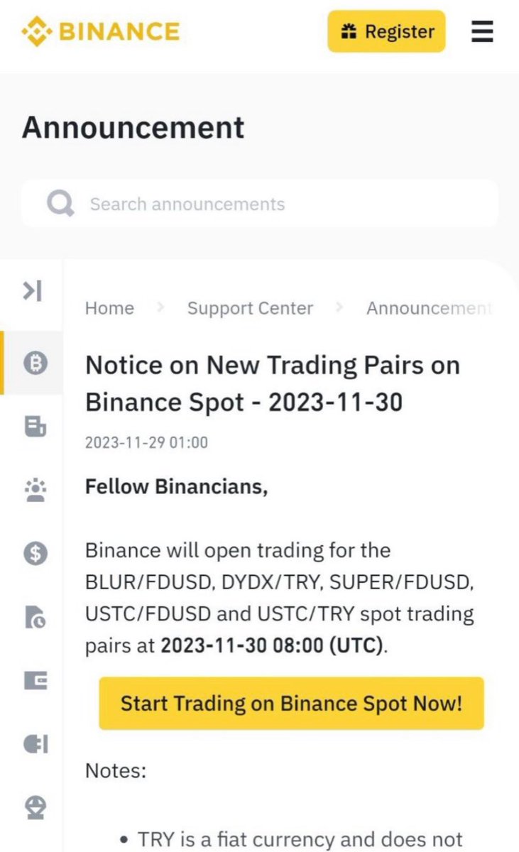 LunaClassicHQ's tweet photo. BREAKING NEWS 🔥🔥🔥

Binance Support #USTC trading spot 

Let’s Fucking Gooooooo https://t.co/vNGzMkCscf
