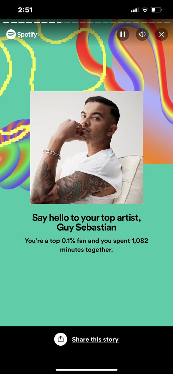 Nathanhtfcdyson's tweet photo. @GuySebastian most listened to artist again this year 3 years in a row now https://t.co/MabGKus6wv