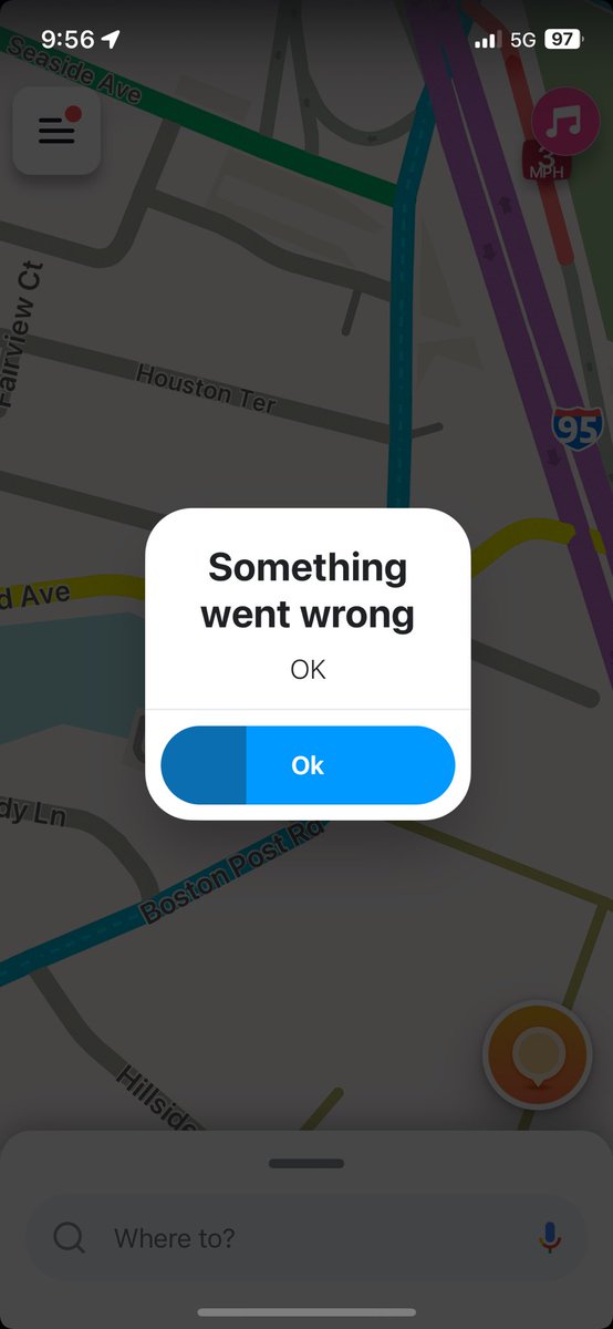 Ahuja470's tweet photo. @waze why is that the app on Iphone can't get long-distance directions I keep getting this error. https://t.co/A25PeFxcot