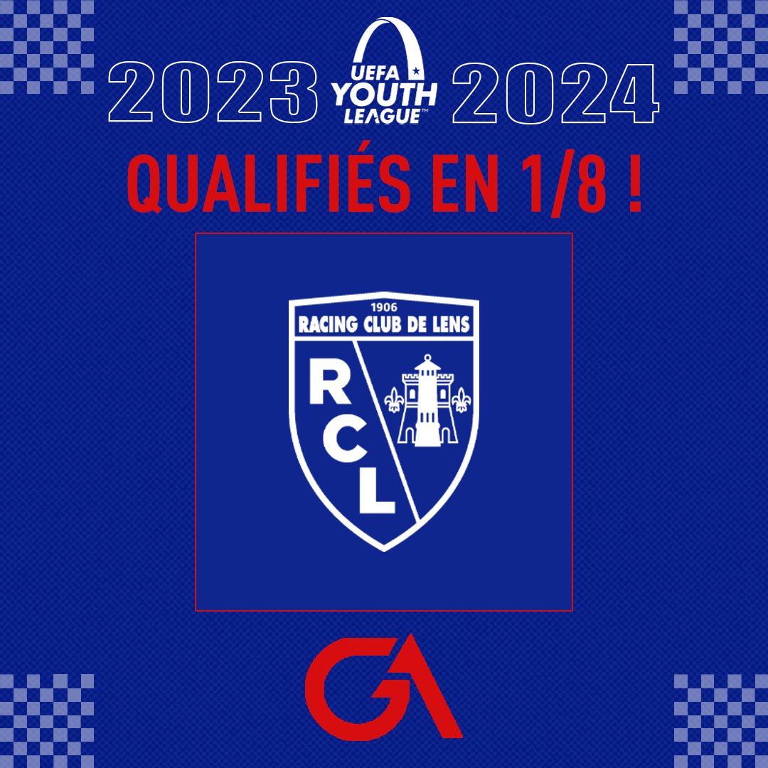 ℹ️ Après sa victoire à Arsenal aujourd'hui, le Racing est d'ores et déjà sûr de terminer premier de son groupe et donc d'être qualifié pour les huitièmes de finale de Youth League ! 

#GailletteAcademy