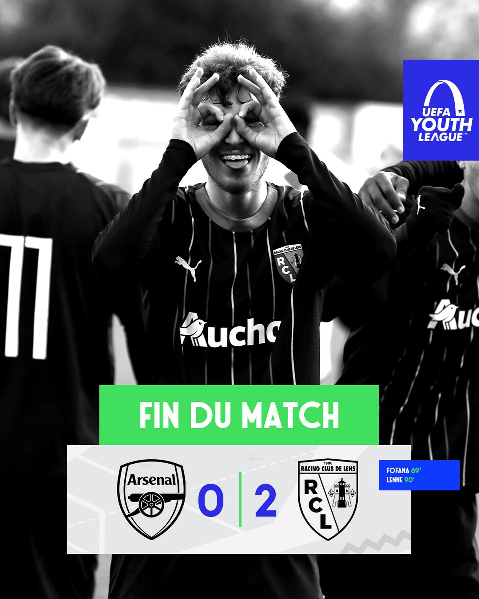 🏁 𝑼𝒏 4⃣𝒆 𝒔𝒖𝒄𝒄𝒆̀𝒔 𝒆𝒖𝒓𝒐𝒑𝒆́𝒆𝒏 ! 🤩

Enthousiasmants, les Sang et Or sont parvenus à percer le verrou londonien à deux reprises. Ils signent leur 4⃣e victoire en 5⃣ matchs et confortent leur place de leader du groupe B ! 👏

 <a href="/Arsenal/">Arsenal</a> 0⃣-2⃣ <a href="/RCLens/">Racing Club de Lens</a>

#ARSRCL #UYL