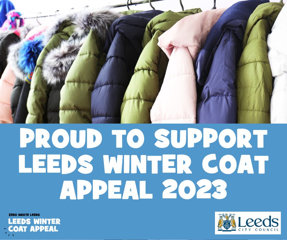 Do you have a coat, fleece or waterproof that you could give a second life? ♻️ @ZeroWasteLeeds now has 39 donation points where you can donate to their Winter Coat Appeal. For the full list of donation point locations, and opening time info, visit: orlo.uk/KnG1N