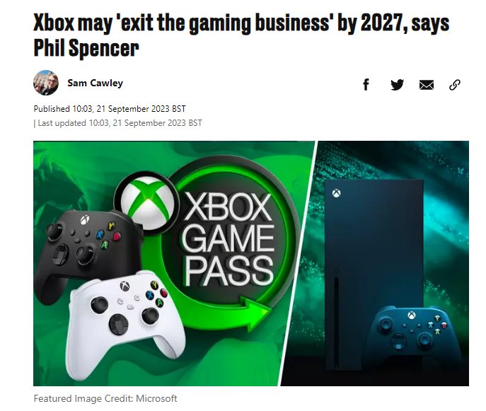 Xbox may be about to exit the gaming business for good