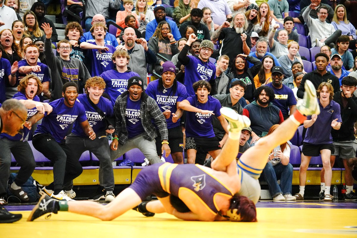 MontevalloW's tweet photo. A couple 📸 from our first home match, and home win in history. 

The Montevallo Falcons wrestling team will be back in action THIS Friday @ Limestone! https://t.co/d9JzwE83ur