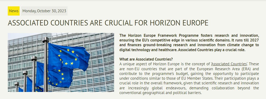 🤝 As the EU and Canada conclude negotiations for the latter's association to Pillar II of Horizon Europe, take a look at this recent article from PNO about the role of associated countries in the European Research and Innovation Framework Programmes.
innovationplace.eu/news/associate…